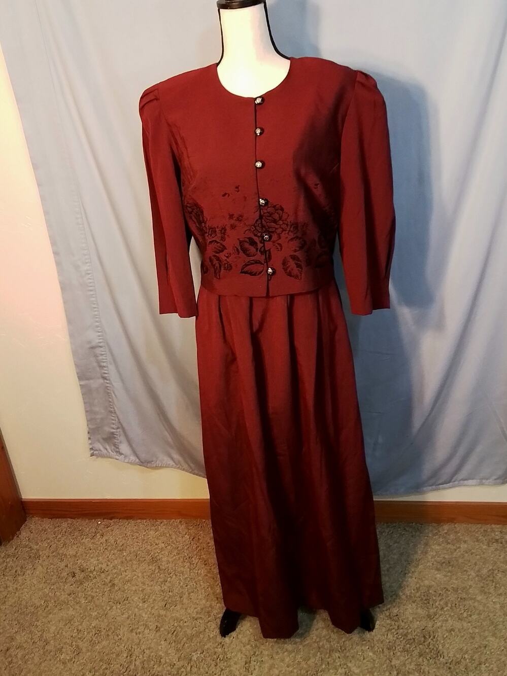 Miss Dorby vintage Burgundy dress